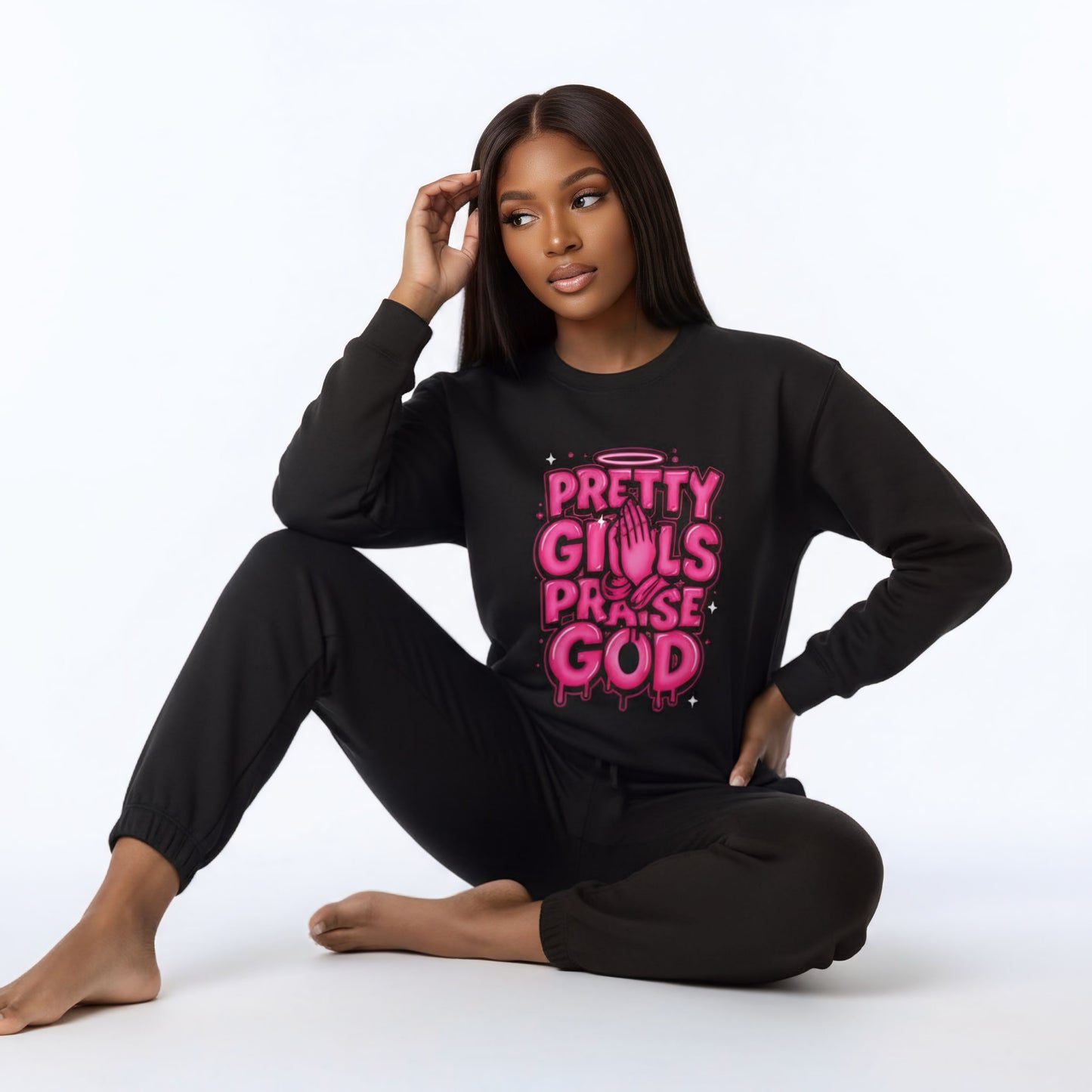 Pretty Girls Praise God Crewneck