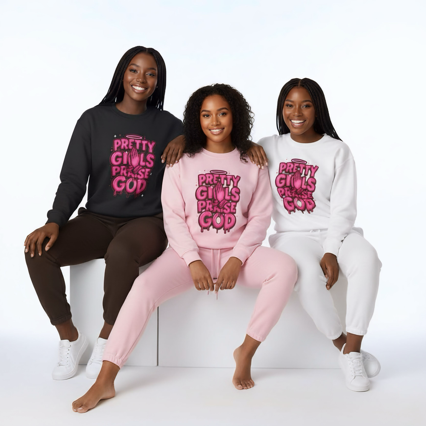 Pretty Girls Praise God Crewneck