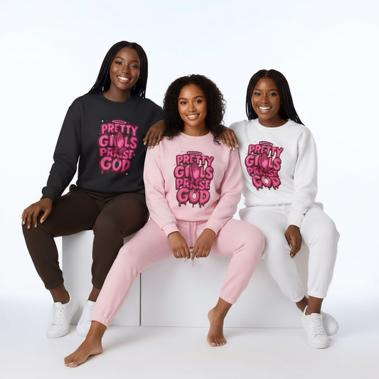 Pretty Girls Praise God Crewneck