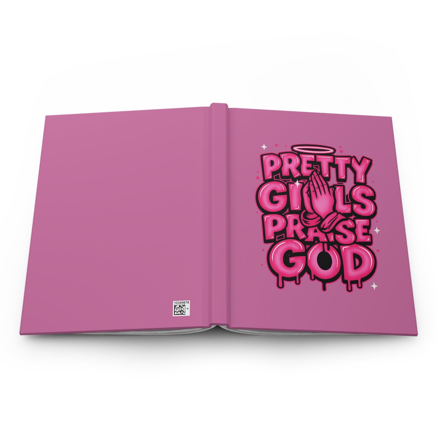 Pretty Girls Praise God Hardcover Notebook for bible study, prayer journaling, and sermon notes